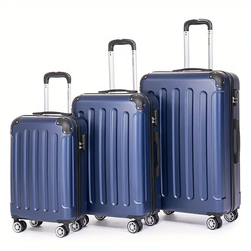 SET DE 3 MALETAS AZUL OSCURO ABS